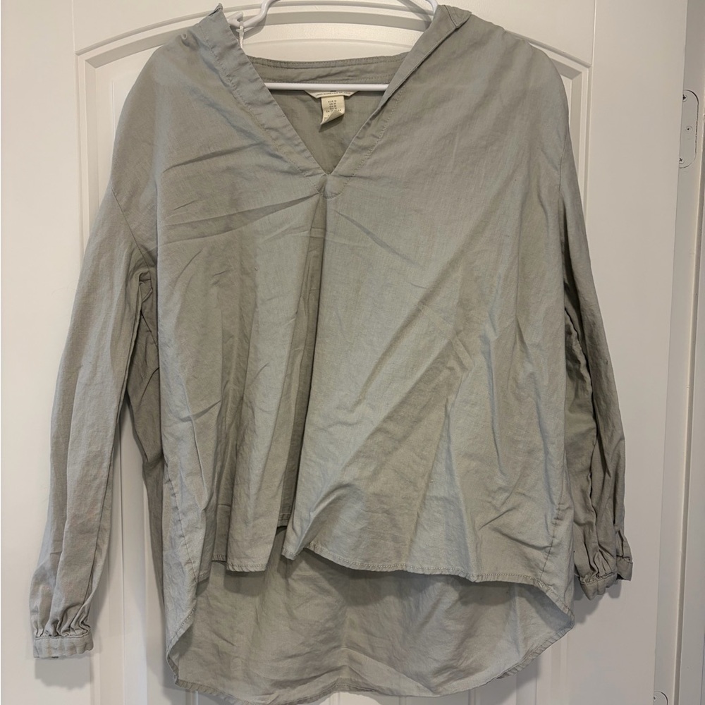 H&M Gray Women's Linen Blend Tunic